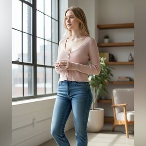 J. Crew Skinny Jeans in Mid Blue Wash